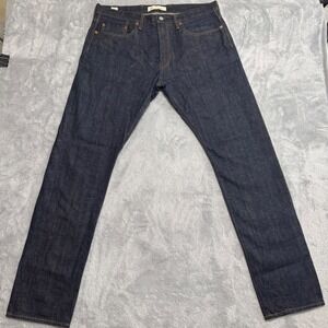 Gap Jeans Mens 36x34 Dark Indigo 1969 Kaihara Japanese Selvedge Slim Button Fly